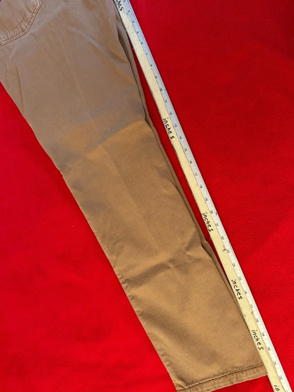 Borrelli Napoli Caracciolo -LB Men's Cotton Beige Khaki Chino Pants Size: 40X31